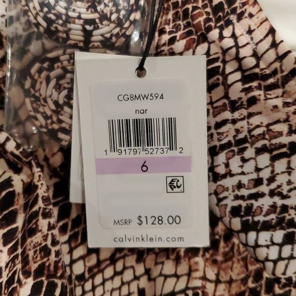 Calvin Klein Women's U Bandeau snakeskin strapless Swimsuit Size "U" Har… - Picture 11 of 13